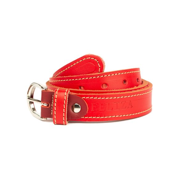 cinturón rojo de mujer